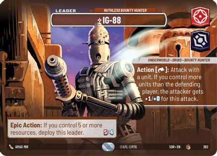 IG-88 - Ruthless Bounty Hunter (Showcase) (262)[Spark of Rebellion] Foil Star Wars: Unlimited Single Disney