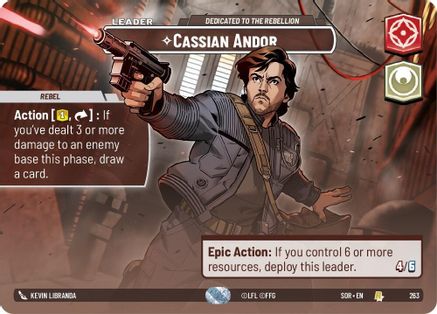 Cassian Andor - Dedicated to the Rebellion (Showcase) (263)[Spark of Rebellion] Foil Star Wars: Unlimited Single Disney