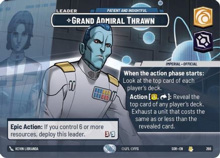 Grand Admiral Thrawn - Patient and Insightful (Showcase) (266)[Spark of Rebellion] Foil Star Wars: Unlimited Single Disney