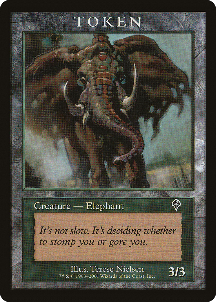 Elephant Token (INV) (MPRP-) [Misc] Magic Player Rewards 2001 MTG Single Wizards of the Coast
