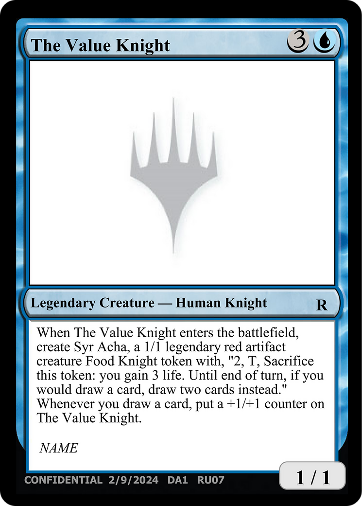 The Value Knight (UNK-RU07A) [Misc] Unknown Event MTG Single Wizards of the Coast