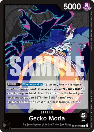 Gecko Moria (080) (OP06-080) [Wings of the Captain] One Piece Single Bandai