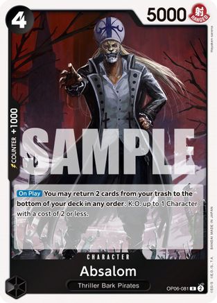 Absalom (OP06-081) [Wings of the Captain] Foil One Piece Single Bandai