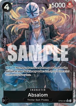 Absalom (Alternate Art) (OP06-081) [Wings of the Captain] Foil One Piece Single Bandai