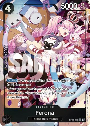 Perona (093) (Alternate Art) (OP06-093) [Wings of the Captain] Foil One Piece Single Bandai