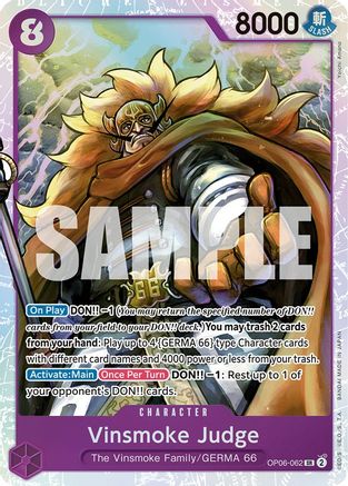 Vinsmoke Judge (OP06-062) [Wings of the Captain] Foil One Piece Single Bandai