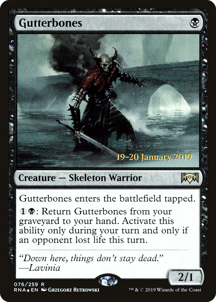 Gutterbones (PRE-076) [Ravnica Allegiance Promos] Foil MTG Single Wizards of the Coast