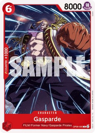 Gasparde (OP06-005) [Wings of the Captain] One Piece Single Bandai