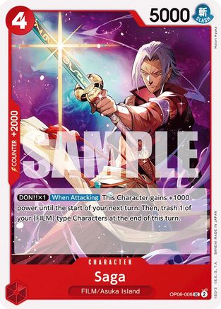 Saga (OP06-006) [Wings of the Captain] One Piece Single Bandai