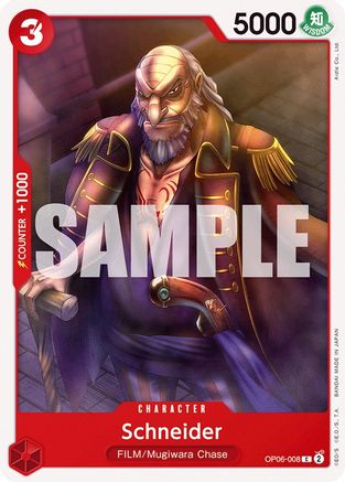 Schneider (OP06-008) [Wings of the Captain] One Piece Single Bandai