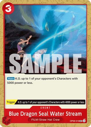Blue Dragon Seal Water Stream (OP06-019) [Wings of the Captain] One Piece Single Bandai