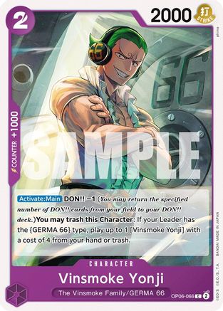 Vinsmoke Yonji (066) (OP06-066) [Wings of the Captain] One Piece Single Bandai