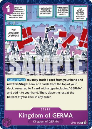Kingdom of GERMA (OP06-079) [Wings of the Captain] One Piece Single Bandai