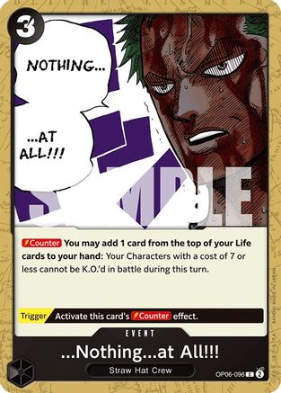 ...Nothing...at All!!! (OP06-096) [Wings of the Captain] One Piece Single Bandai