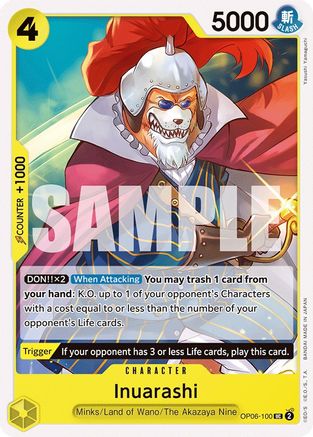 Inuarashi (OP06-100) [Wings of the Captain] One Piece Single Bandai