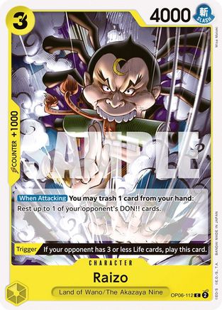 Raizo (OP06-112) [Wings of the Captain] One Piece Single Bandai