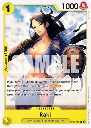 Raki (OP06-113) [Wings of the Captain] One Piece Single Bandai