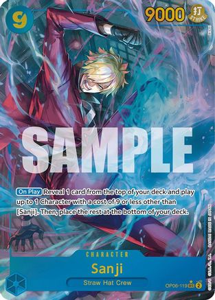 Sanji (Alternate Art) (OP06-119) [Wings of the Captain] Foil One Piece Single Bandai