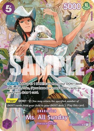 Ms. All Sunday (SP) (OP04-064) [Wings of the Captain] Foil One Piece Single Bandai