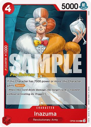 Inazuma (OP06-002) [Wings of the Captain Pre-Release Cards] One Piece Single Bandai