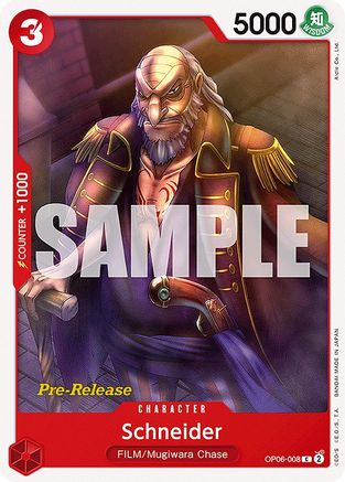 Schneider (OP06-008) [Wings of the Captain Pre-Release Cards] One Piece Single Bandai