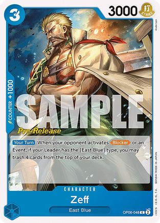 Zeff (OP06-048) [Wings of the Captain Pre-Release Cards] One Piece Single Bandai