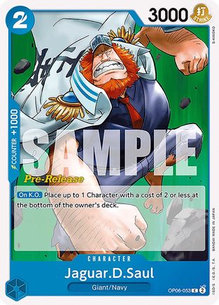 Jaguar.D.Saul (OP06-053) [Wings of the Captain Pre-Release Cards] One Piece Single Bandai