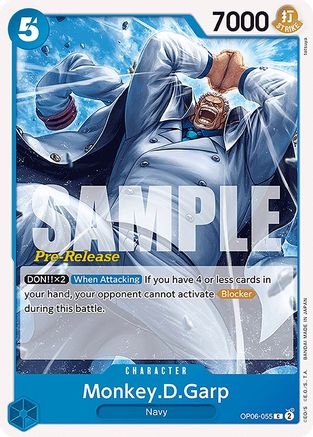 Monkey.D.Garp (OP06-055) [Wings of the Captain Pre-Release Cards] One Piece Single Bandai