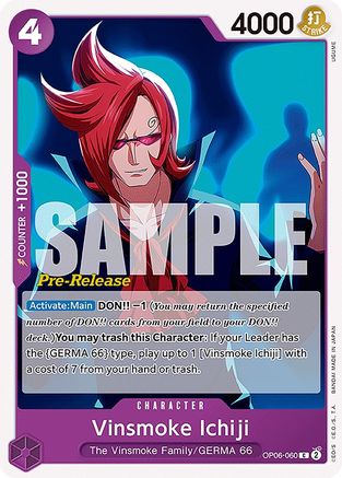 Vinsmoke Ichiji (060) (OP06-060) [Wings of the Captain Pre-Release Cards] One Piece Single Bandai