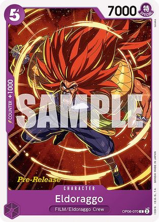 Eldoraggo (OP06-070) [Wings of the Captain Pre-Release Cards] One Piece Single Bandai