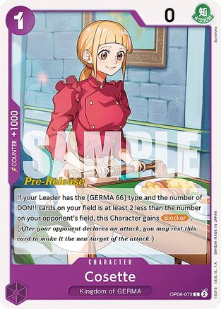 Cosette (OP06-072) [Wings of the Captain Pre-Release Cards] One Piece Single Bandai
