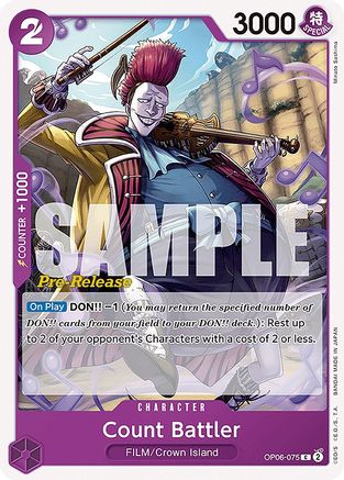 Count Battler (OP06-075) [Wings of the Captain Pre-Release Cards] One Piece Single Bandai
