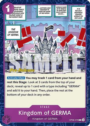 Kingdom of GERMA (OP06-079) [Wings of the Captain Pre-Release Cards] One Piece Single Bandai