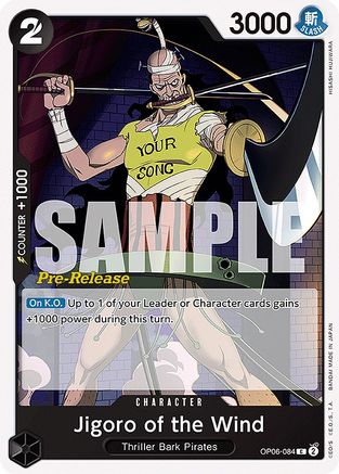 Jigoro of the Wind (OP06-084) [Wings of the Captain Pre-Release Cards] One Piece Single Bandai