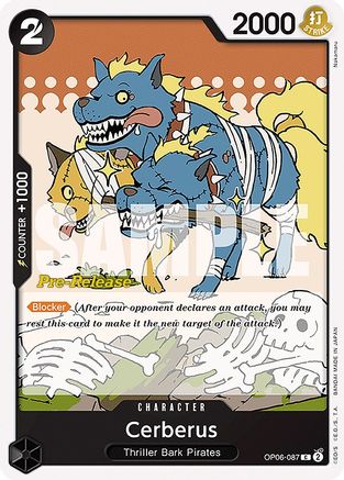 Cerberus (OP06-087) [Wings of the Captain Pre-Release Cards] One Piece Single Bandai