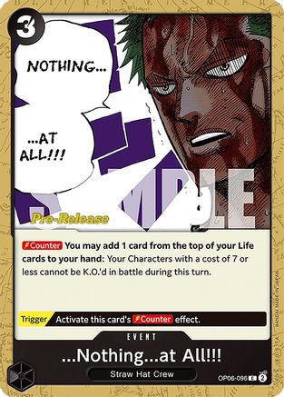 ...Nothing...at All!!! (OP06-096) [Wings of the Captain Pre-Release Cards] One Piece Single Bandai