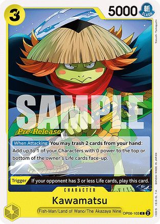 Kawamatsu (OP06-103) [Wings of the Captain Pre-Release Cards] One Piece Single Bandai