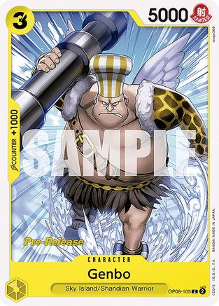 Genbo (OP06-105) [Wings of the Captain Pre-Release Cards] One Piece Single Bandai