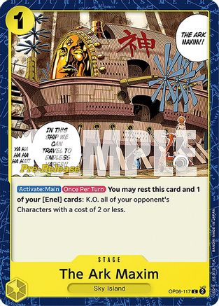 The Ark Maxim (OP06-117) [Wings of the Captain Pre-Release Cards] One Piece Single Bandai