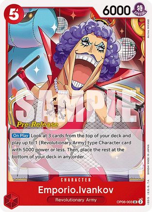 Emporio.Ivankov (OP06-003) [Wings of the Captain Pre-Release Cards] One Piece Single Bandai