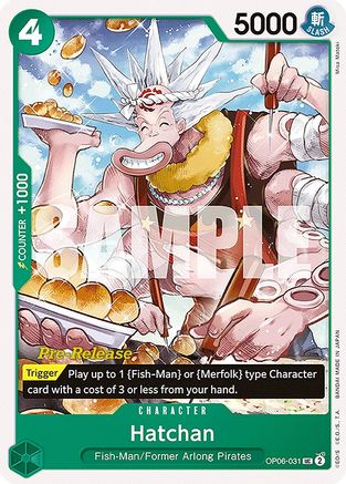 Hatchan (OP06-031) [Wings of the Captain Pre-Release Cards] One Piece Single Bandai