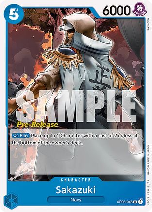 Sakazuki (OP06-046) [Wings of the Captain Pre-Release Cards] One Piece Single Bandai