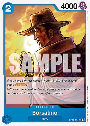 Borsalino (OP06-054) [Wings of the Captain Pre-Release Cards] One Piece Single Bandai