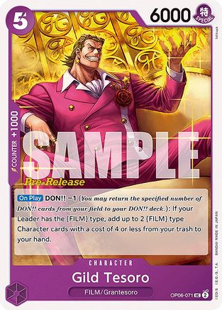 Gild Tesoro (OP06-071) [Wings of the Captain Pre-Release Cards] One Piece Single Bandai