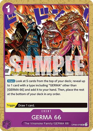 GERMA 66 (OP06-078) [Wings of the Captain Pre-Release Cards] One Piece Single Bandai