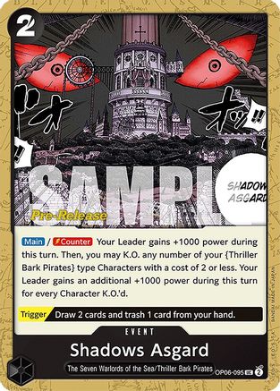 Shadows Asgard (OP06-095) [Wings of the Captain Pre-Release Cards] One Piece Single Bandai