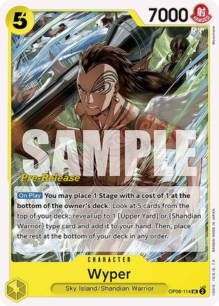 Wyper (OP06-114) [Wings of the Captain Pre-Release Cards] One Piece Single Bandai