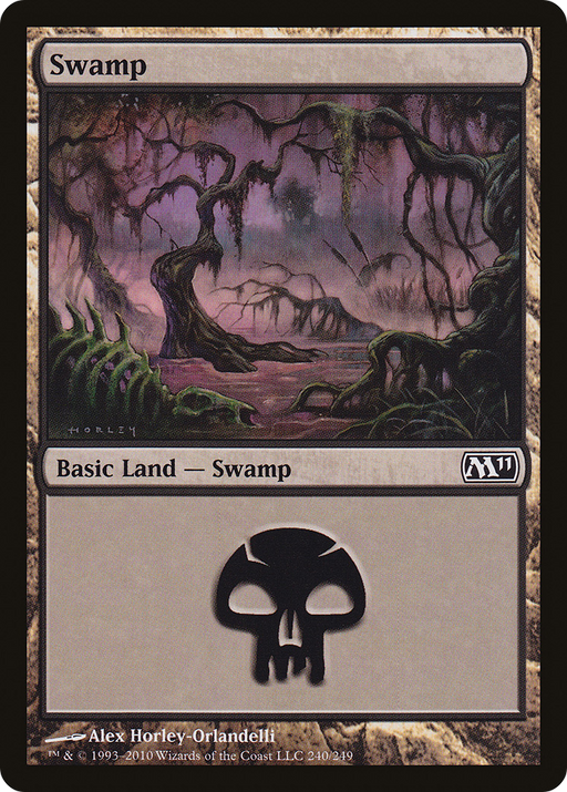 Swamp (240) (M11-240) [Magic 2011] Foil MTG Single Wizards of the Coast