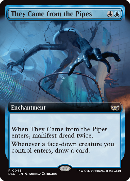 They Came from the Pipes (DSC-045) [Duskmourn: House of Horror Commander] (Extended Art) MTG Single Wizards of the Coast