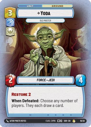 Yoda - Old Master (16/20) [Spark of Rebellion Weekly Play Promos] Foil Star Wars: Unlimited Single Disney